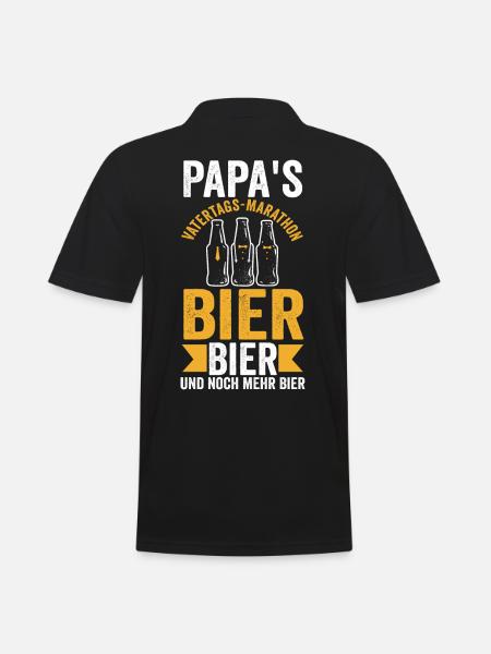 Dad Beer Father Father's Day - Men's Polo Shirt - black