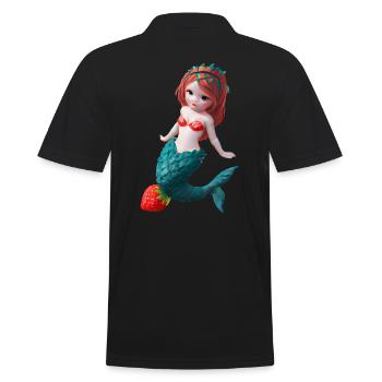 Sirène aux fraises - Polo Homme - noir - Dos - Kai (181cm)