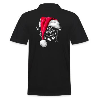 Santa PETIT BRABANCON Merry Christmas Wilsigns - Männer Poloshirt - Schwarz - Hinten - Kai (181cm)