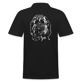 BRIARD cool sunglasses dogs dog Wilsigns - Men's Polo Shirt - black - Back - Kai (181cm)