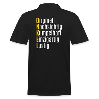Bester Onkel Geschenk lustige Geschenkidee - Männer Poloshirt - Schwarz - Hinten - Kai (181cm)