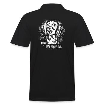 Aimé par un teckel à poil long Teckel chiens Wilsigns - Polo Homme - noir - Dos - Kai (181cm)