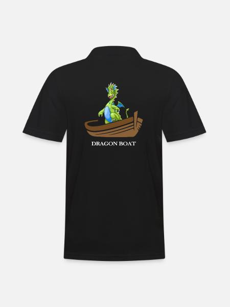drachenbootrennen chinesisches drachenboot - Männer Poloshirt - Schwarz