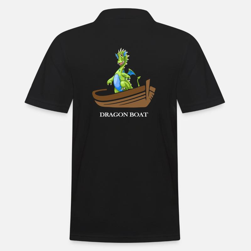 drachenbootrennen chinesisches drachenboot - Männer Poloshirt - Schwarz