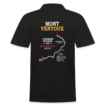 Vélo Mont Ventoux carte le Ventoux à velo Bédoin - Polo Homme - noir - Dos - Kai (181cm)