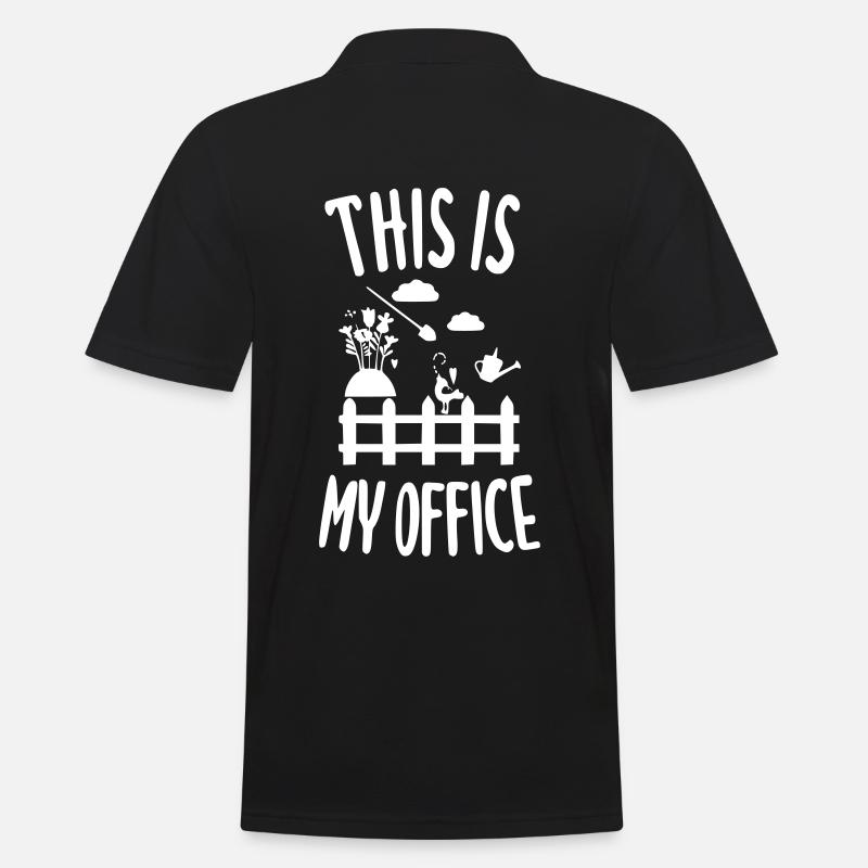 This is my office - Männer Poloshirt - Schwarz