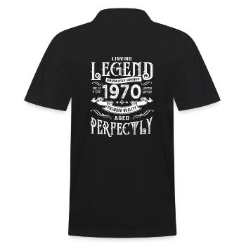 1970 anniversaire vintage né en 1970 - Polo Homme - noir - Dos - Kai (181cm)