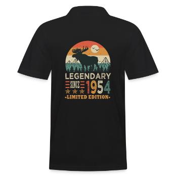 1954 legendary anniversaire Né en 1954 - Polo Homme - noir - Dos - Kai (181cm)