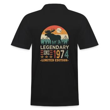 1974 legendary anniversaire Né en 1974 - Polo Homme - noir - Dos - Kai (181cm)