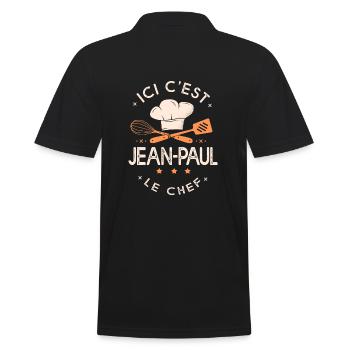 Jean Paul Chef Ici c est Jean Paul le chef - Polo Homme - noir - Dos - Kai (181cm)