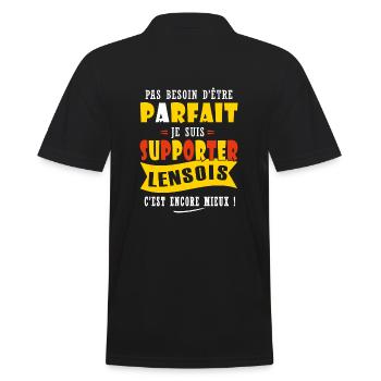 Lens supporter football lensois cadeau humour - Polo Homme - noir - Dos - Kai (181cm)