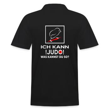 Judoka kann Judo Kampfsport-JUDO hajime - Männer Poloshirt - Schwarz - Hinten - Kai (181cm)