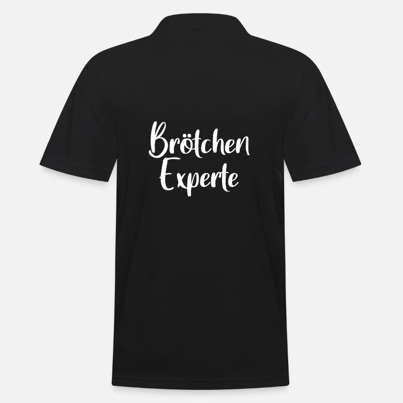 Brötchen Experte - Männer Poloshirt - Schwarz