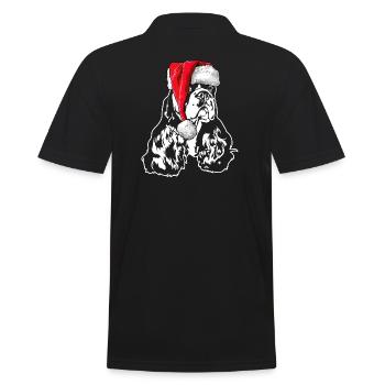 Père Noël American Cocker Spaniel Chiens de Noël - Polo Homme - noir - Dos - Kai (181cm)