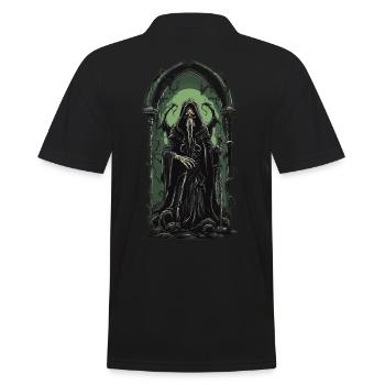 Tentacle Grim Reaper The Call of the Dark Halloween - Men's Polo Shirt - black - Back - Kai (181cm)