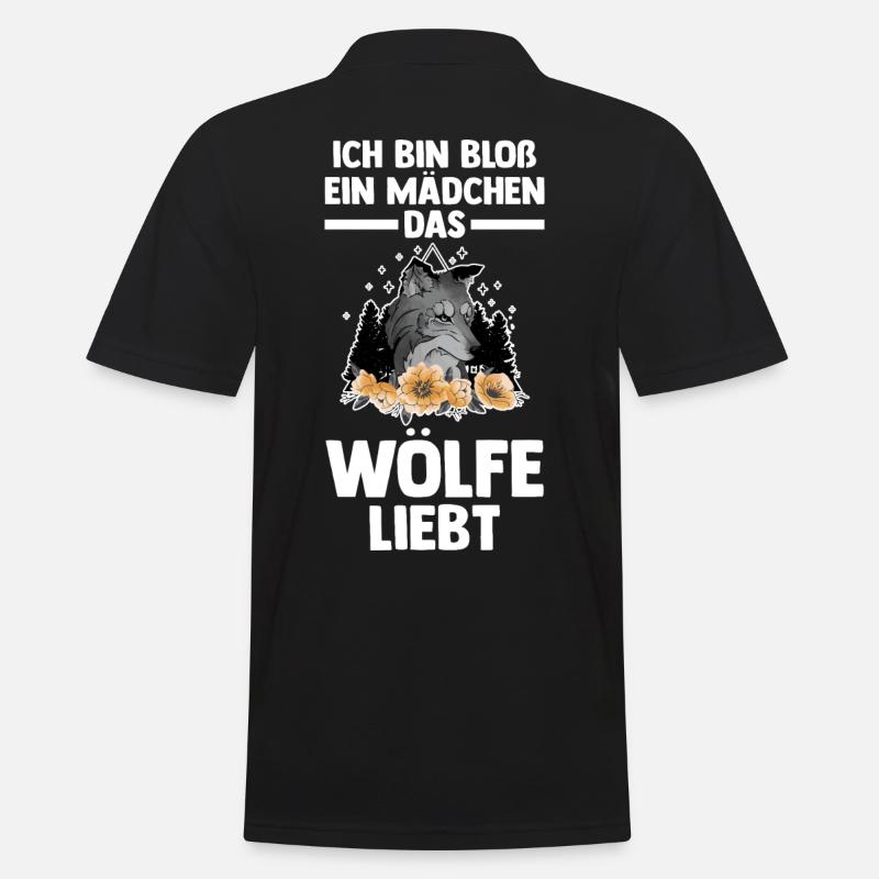 Tier Waldtier Wolf - Männer Poloshirt - Schwarz