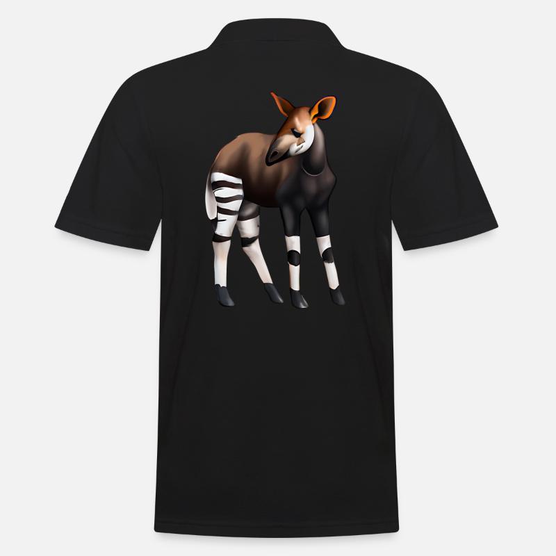 Süßes Okapi - Männer Poloshirt - Schwarz