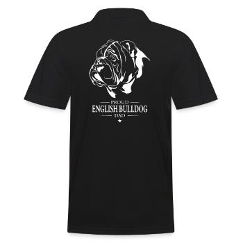 English Bulldog Dad Englische Bulldogge Wilsigns - Men's Polo Shirt - black - Back - Kai (181cm)