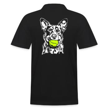 Bovins Chien Balle Balljunkie Chiens Wilsigns - Polo Homme - noir - Dos - Kai (181cm)