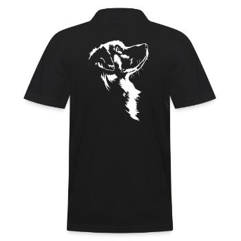 Pyrenean Mountain Dog Dogs Great Pyrenees Wilsigns - Men's Polo Shirt - black - Back - Kai (181cm)
