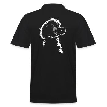 Caniche chien chien silhouette caniche miniature Wilsigns - Polo Homme - noir - Dos - Kai (181cm)