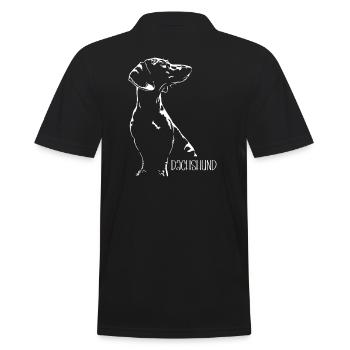 Teckel Silhouette Chien Chien Wilsigns - Polo Homme - noir - Dos - Kai (181cm)