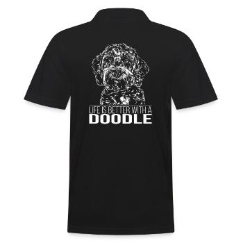 DOODLE Life is better Hunde Sort Wilsigns - Polo Homme - noir - Dos - Kai (181cm)