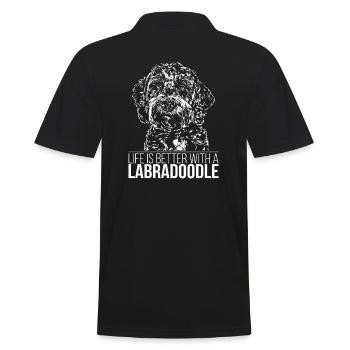 LABRADOODLE, la vie est meilleure, les chiens disent Wilsigns - Polo Homme - noir - Dos - Kai (181cm)