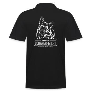 SCHÄFERFIZIERT Deutscher Schäferhund Hund Wilsigns - Männer Poloshirt - Schwarz - Hinten - Kai (181cm)