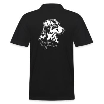 Appenzeller Sennenhund Portrait Hunde Wilsigns - Männer Poloshirt - Schwarz - Hinten - Kai (181cm)