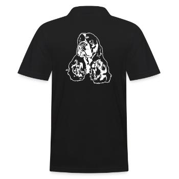 Américain COCKER SPANIEL Dog Portrait Wilsigns - Polo Homme - noir - Dos - Kai (181cm)