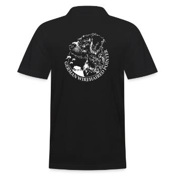 GERMAN WIREHAIRED POINTER Wilsigns Jagdhunde Hund - Männer Poloshirt - Schwarz - Hinten - Kai (181cm)