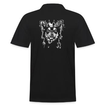 CHIHUAHUA Crown Dog Dogs Wilsigns - Men's Polo Shirt - black - Back - Kai (181cm)