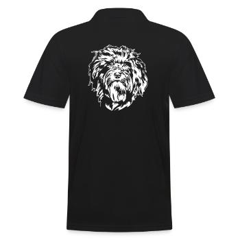 Havanese Dog Portrait Dog Wilsigns - Men's Polo Shirt - black - Back - Kai (181cm)