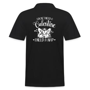Welsh Corgi Saint-Valentin chiens chien Wilsigns - Polo Homme - noir - Dos - Kai (181cm)