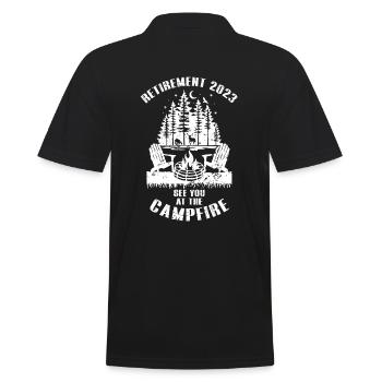 Camping holidays 2023 pensioner pensioner travel pension - Men's Polo Shirt - black - Back - Kai (181cm)