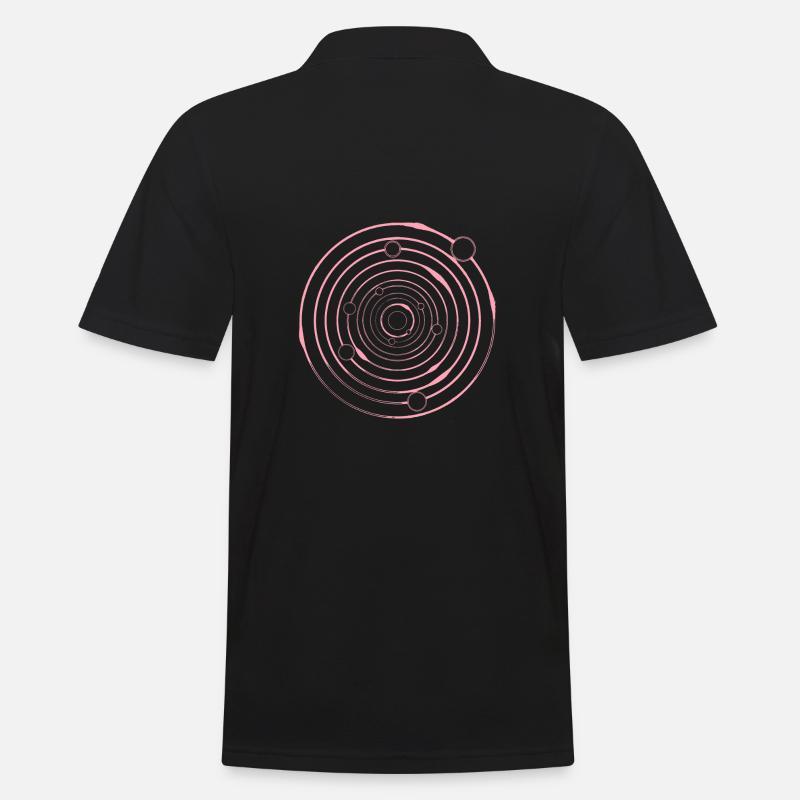 Kreis Kreise Umlaufbahn Orbit - Männer Poloshirt - Schwarz