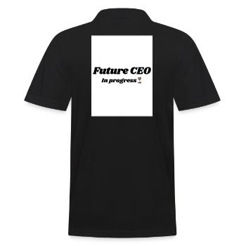 Zukunftsorientierter CEO Impfstoff Design - Männer Poloshirt - Schwarz - Hinten - Kai (181cm)