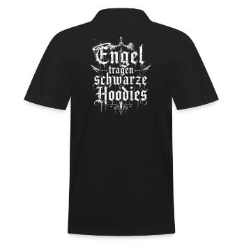 Gotische Schrift Ornament Hoodie - Männer Poloshirt - Schwarz - Hinten - Kai (181cm)