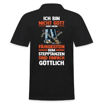 Tänzer Stepptanz - Männer Poloshirt - Schwarz - Hinten - Kai (181cm)
