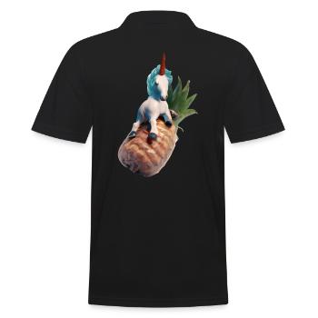 Licorne ananas - Licorne tropicale - Polo Homme - noir - Dos - Kai (181cm)