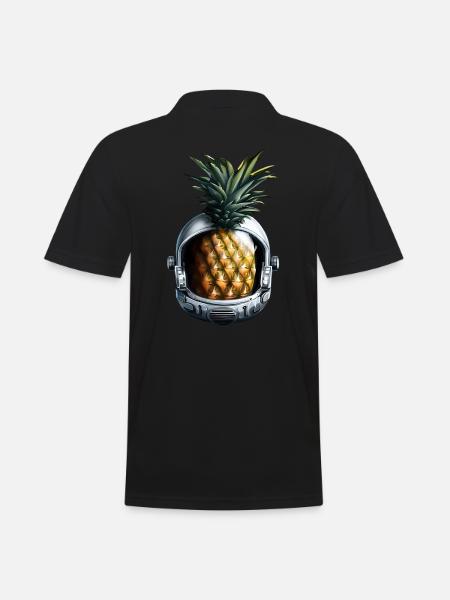 Pineapple Astronaut - Men's Polo Shirt - black