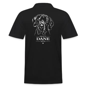 Dane Mom Dog Dog Great Dane Wilsigns - Men's Polo Shirt - black - Back - Kai (181cm)