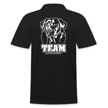 Team Labrador Retriever Labbi Dogs Dog Wilsigns - Men's Polo Shirt - black - Back - Kai (181cm)