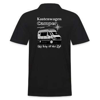 Camper-Kastenwagen Wohnmobil Spruch + Motiv - Männer Poloshirt - Schwarz - Hinten - Kai (181cm)