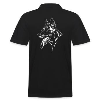 BELGIAN MALINOIS Maligator Hundesport Wilsigns - Männer Poloshirt - Schwarz - Hinten - Kai (181cm)