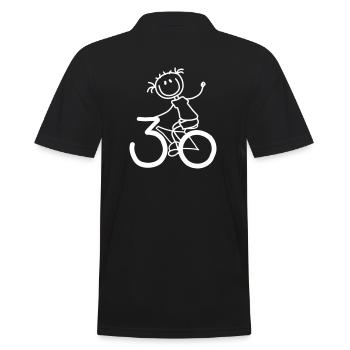 À vélo à travers les années 30! - Polo Homme - noir - Dos - Kai (181cm)