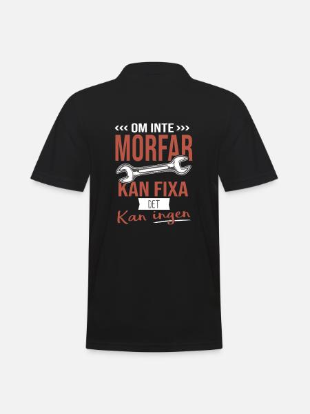 om inte morfar kan fixa cool gåva farfar. - Pikétröja herr - svart