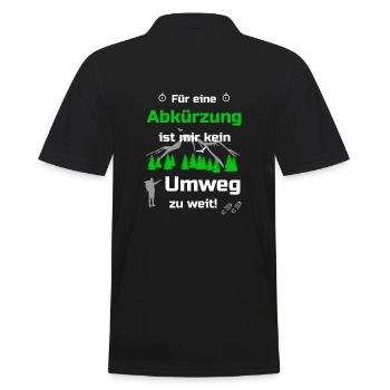 Wandern Spruch Geschenkidee - Männer Poloshirt - Schwarz - Hinten - Kai (181cm)