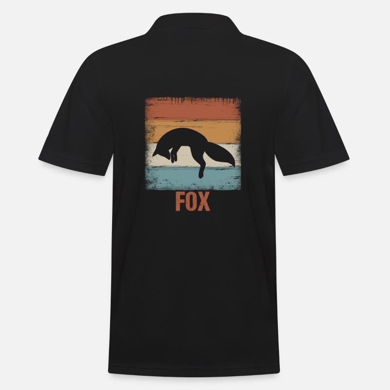 Fuchs Fox - Männer Poloshirt - Schwarz
